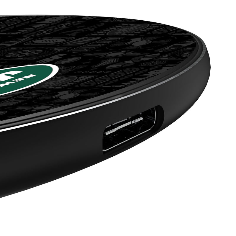 New York Jets 2024 Illustrated Limited Edition 15-Watt Wireless Charger Detail.Jpg