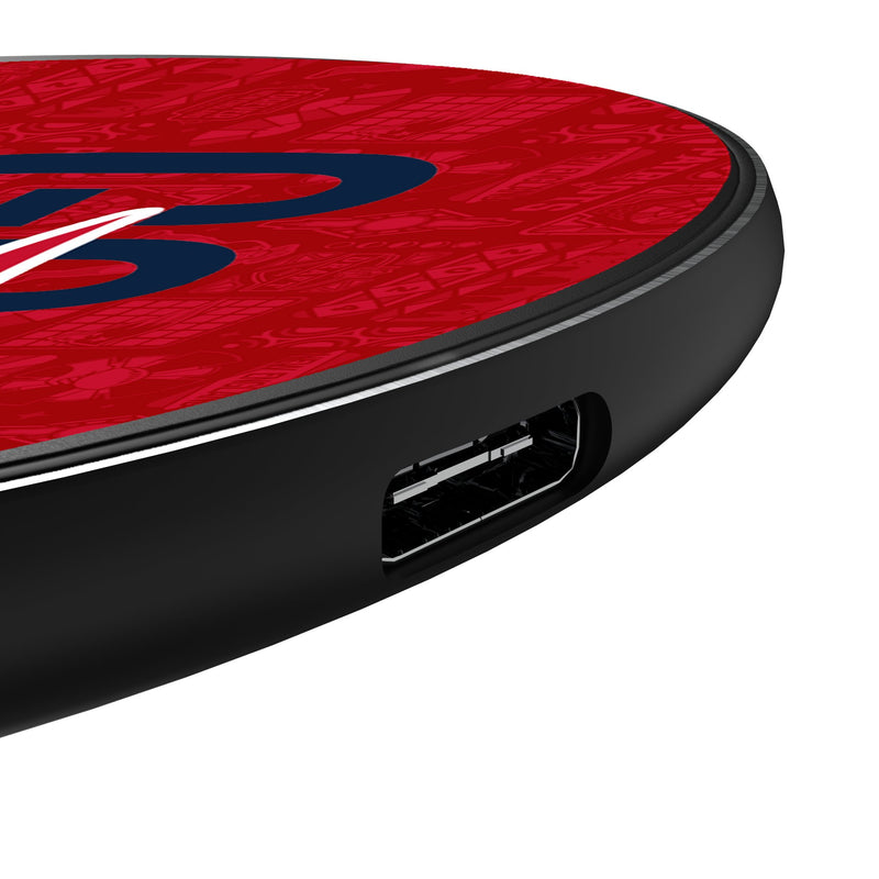 New England Patriots 2024 Illustrated Limited Edition 15-Watt Wireless Charger Detail.Jpg