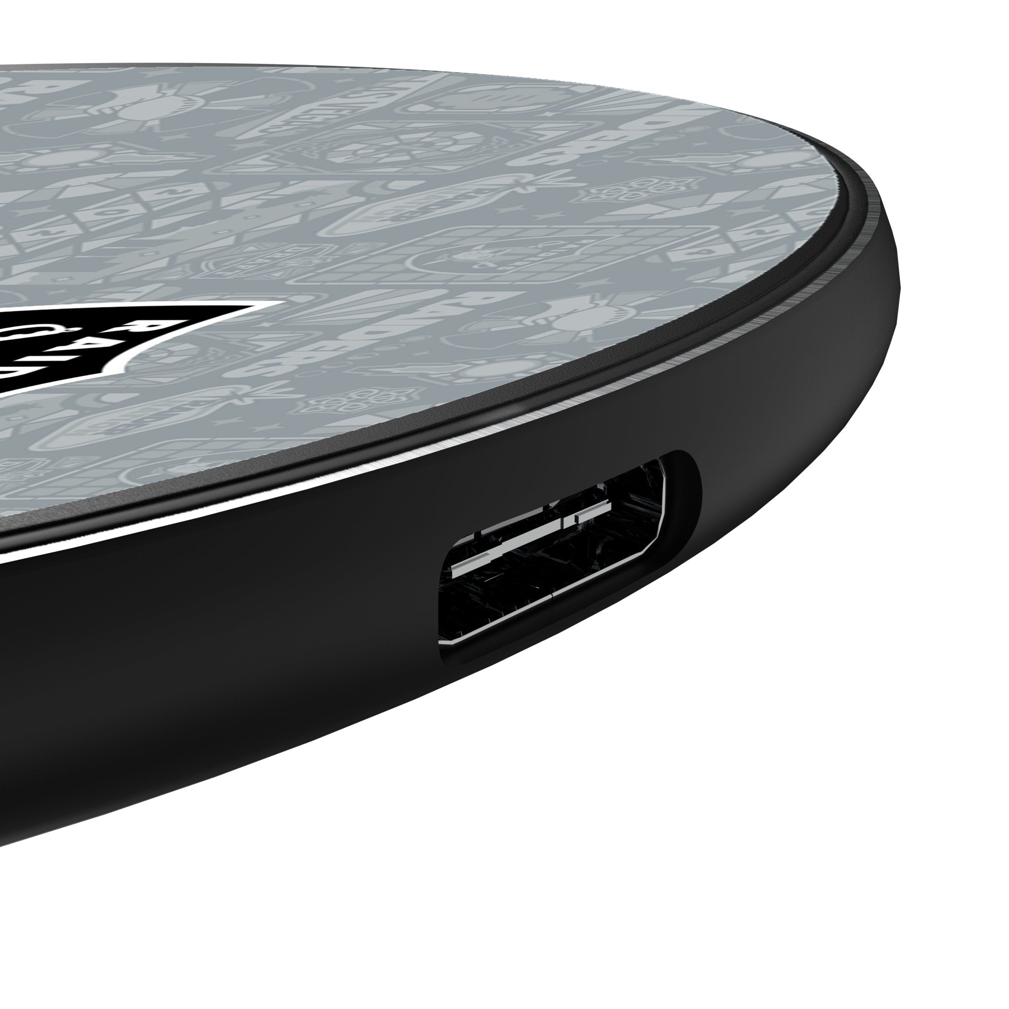 Las Vegas Raiders 2024 Illustrated Limited Edition 15-Watt Wireless Charger Detail.Jpg