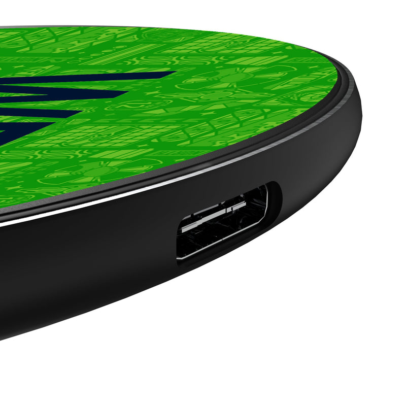 Seattle Seahawks 2024 Illustrated Limited Edition 15-Watt Wireless Charger Detail.Jpg