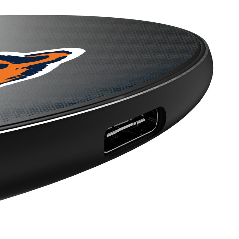 Chicago Bears 1946 Historic Collection Linen 15-Watt Wireless Charger Detail.Jpg