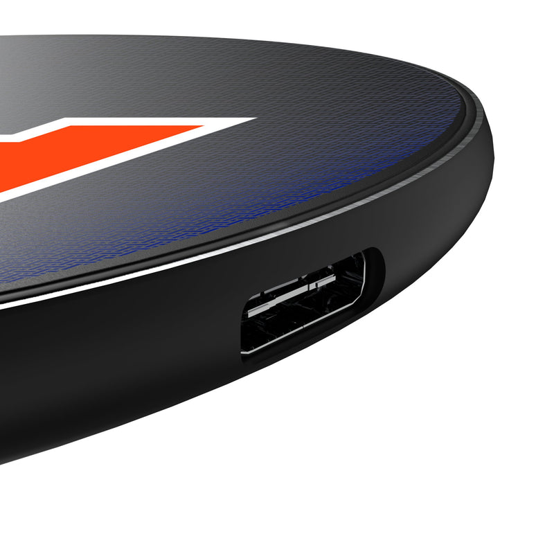 Denver Broncos 1993-1996 Historic Collection Linen 15-Watt Wireless Charger Detail.Jpg