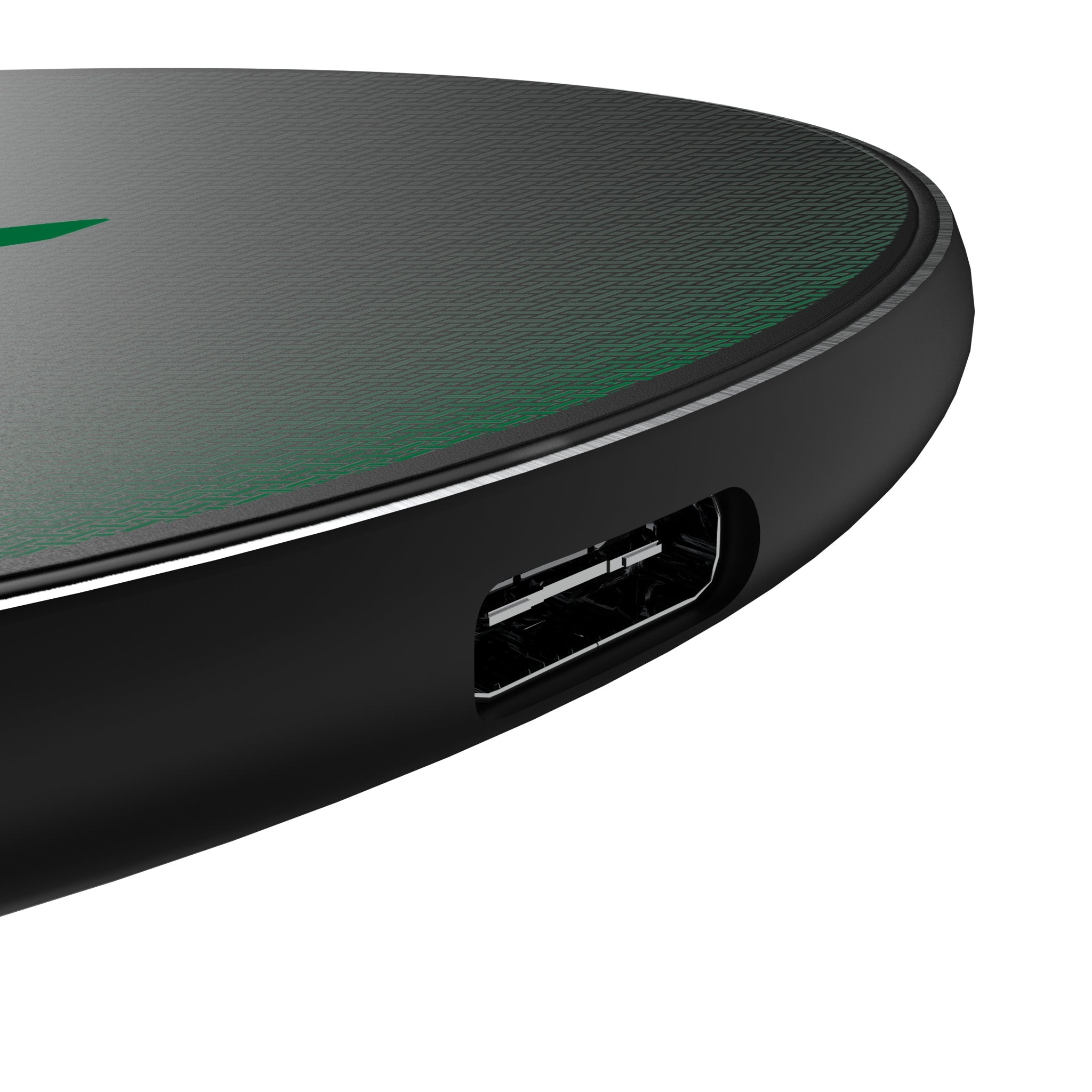 New York Jets 1963 Historic Collection Linen 15-Watt Wireless Charger Detail.Jpg