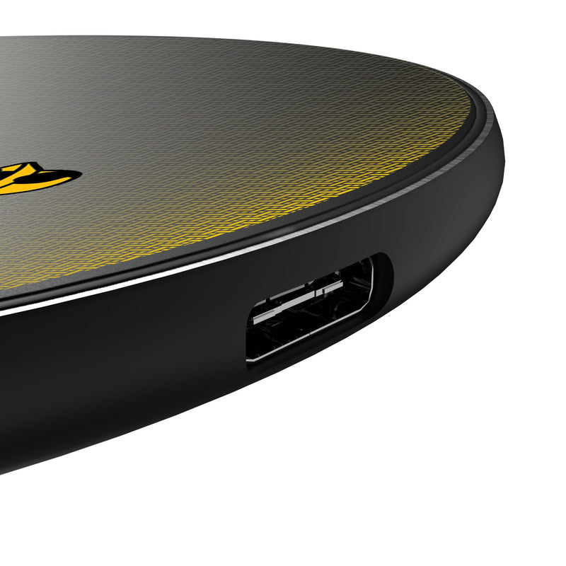 Pittsburgh Steelers 1961 Historic Collection Linen 15-Watt Wireless Charger Detail.Jpg