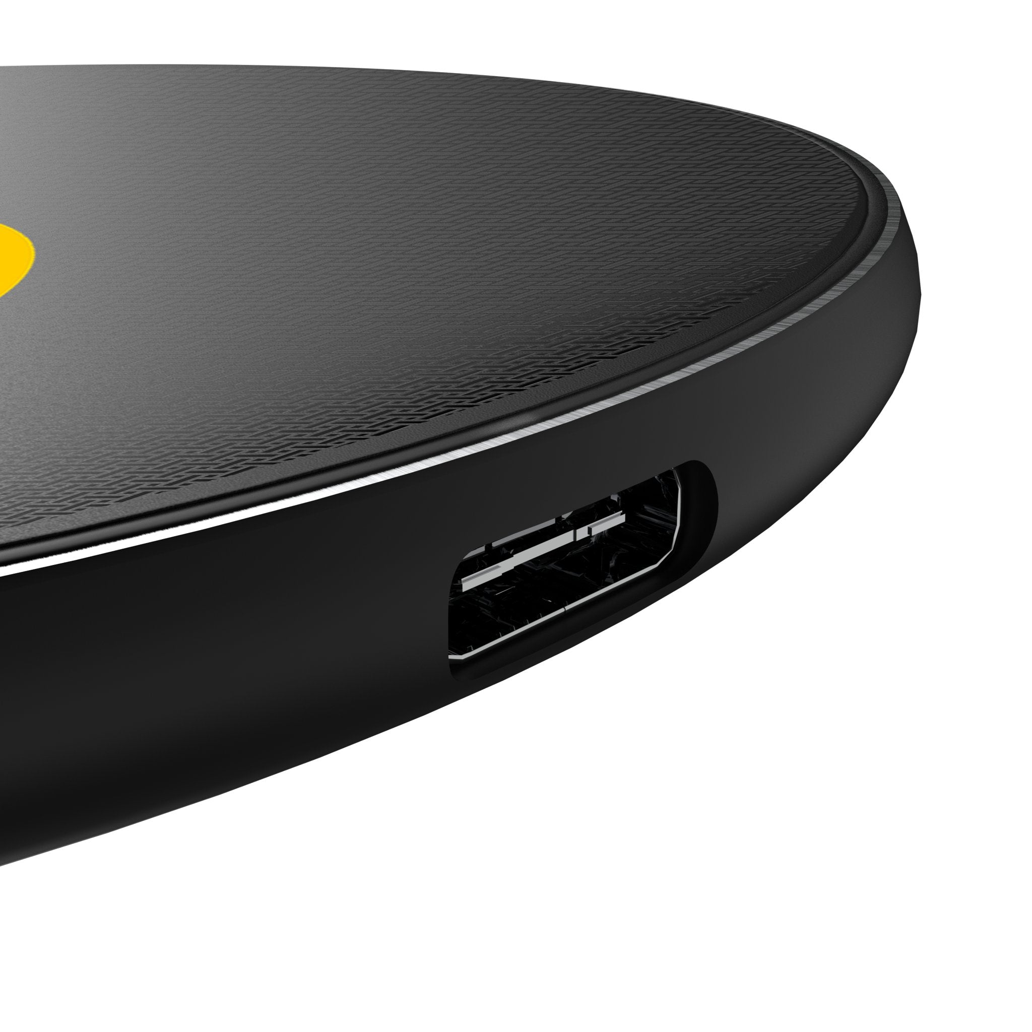 University of Iowa Hawkeyes Linen 15-Watt Wireless Charger Detail.Jpg
