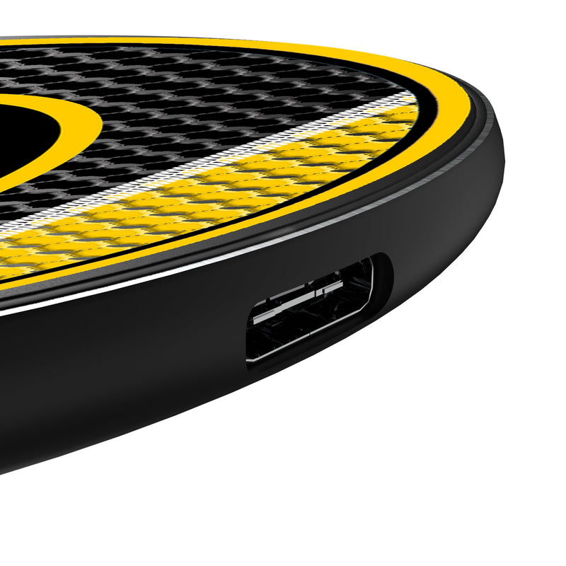 University of Iowa Hawkeyes Mesh 15-Watt Wireless Charger Detail.Jpg