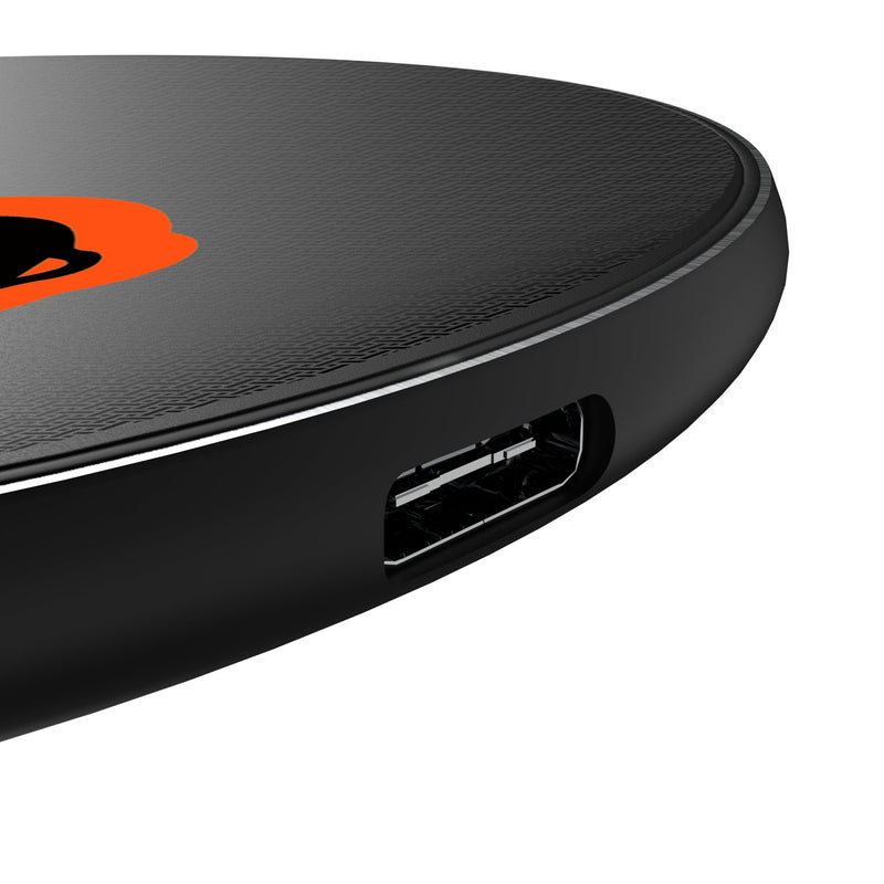 Baltimore Orioles Linen 15-Watt Wireless Charger Detail.Jpg