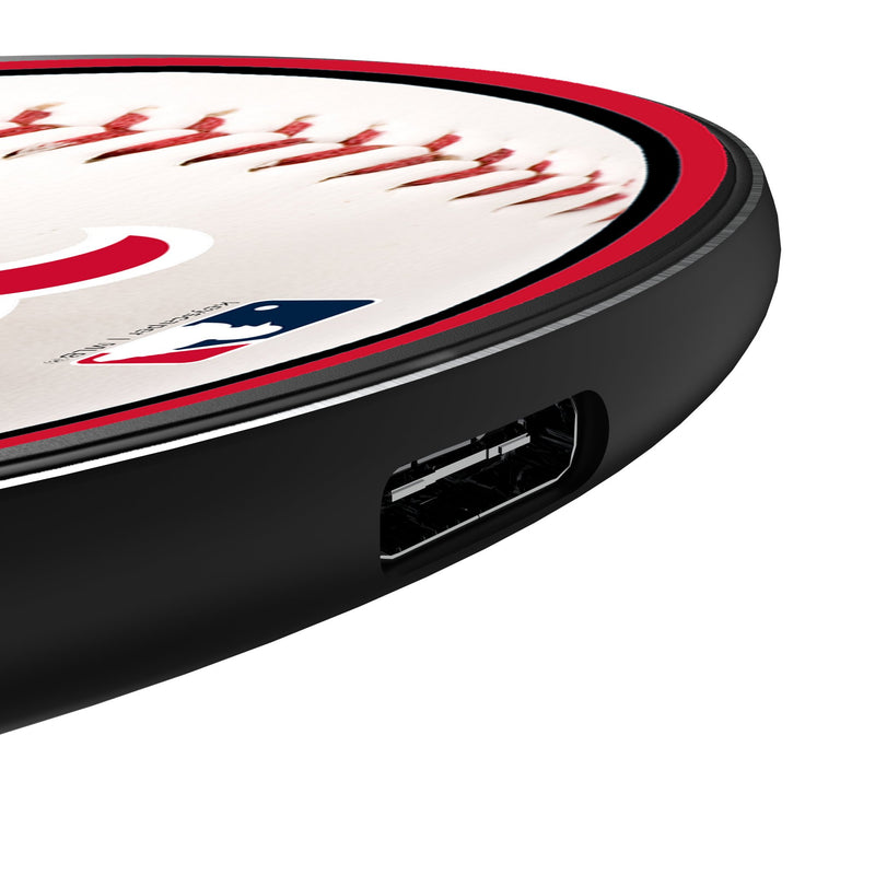 Boston Red Sox Baseball 15-Watt Wireless Charger Detail.Jpg
