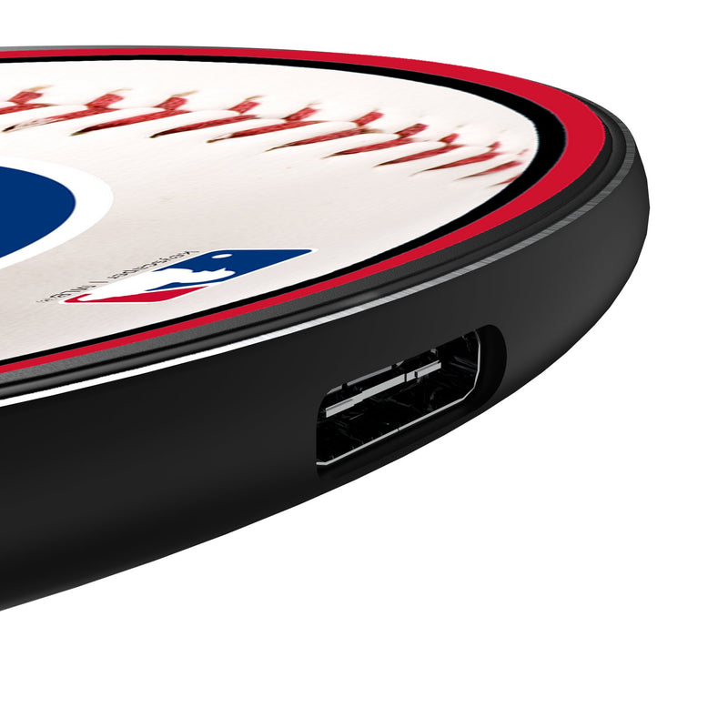 Chicago Cubs Baseball 15-Watt Wireless Charger Detail.Jpg