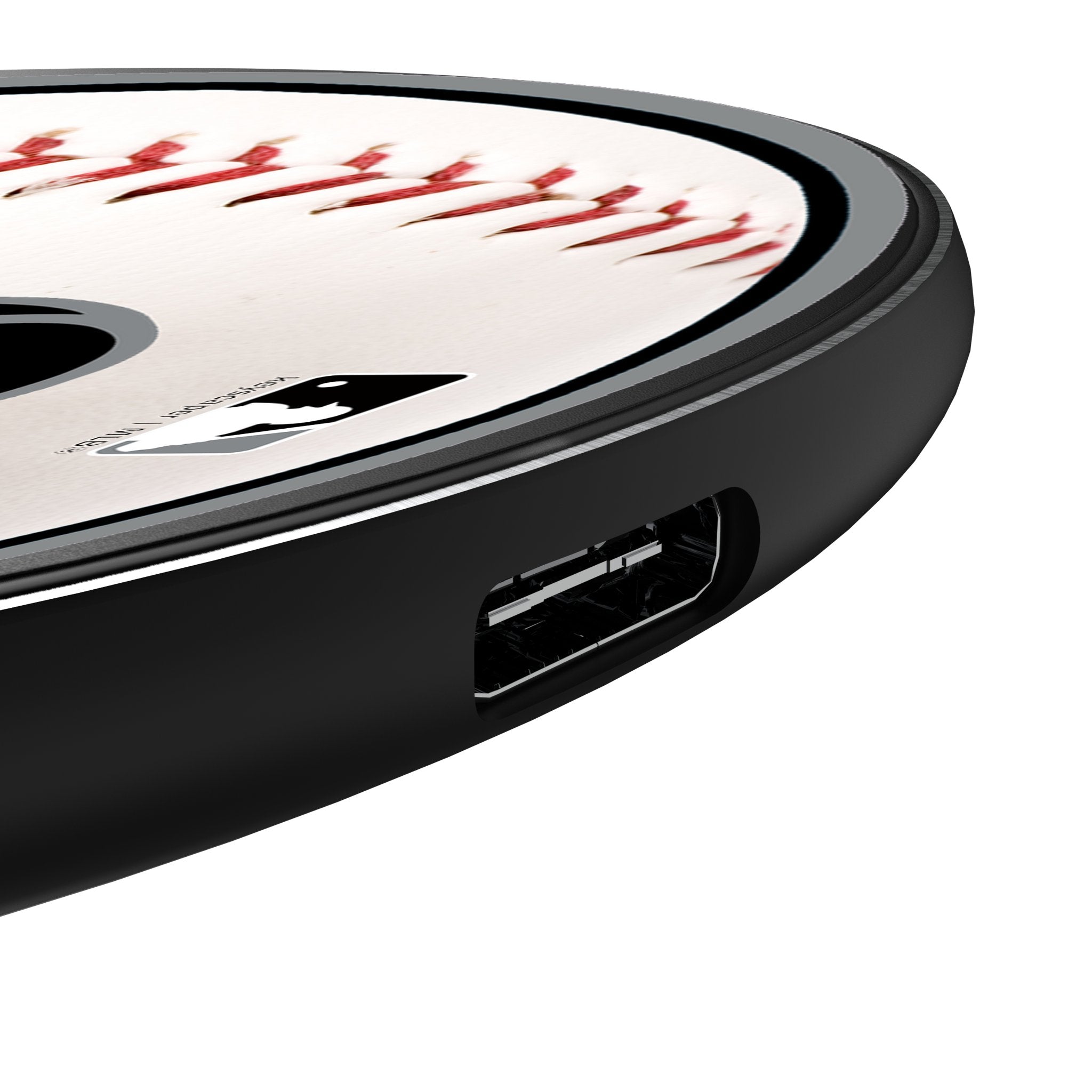 Chicago White Sox Baseball 15-Watt Wireless Charger Detail.Jpg