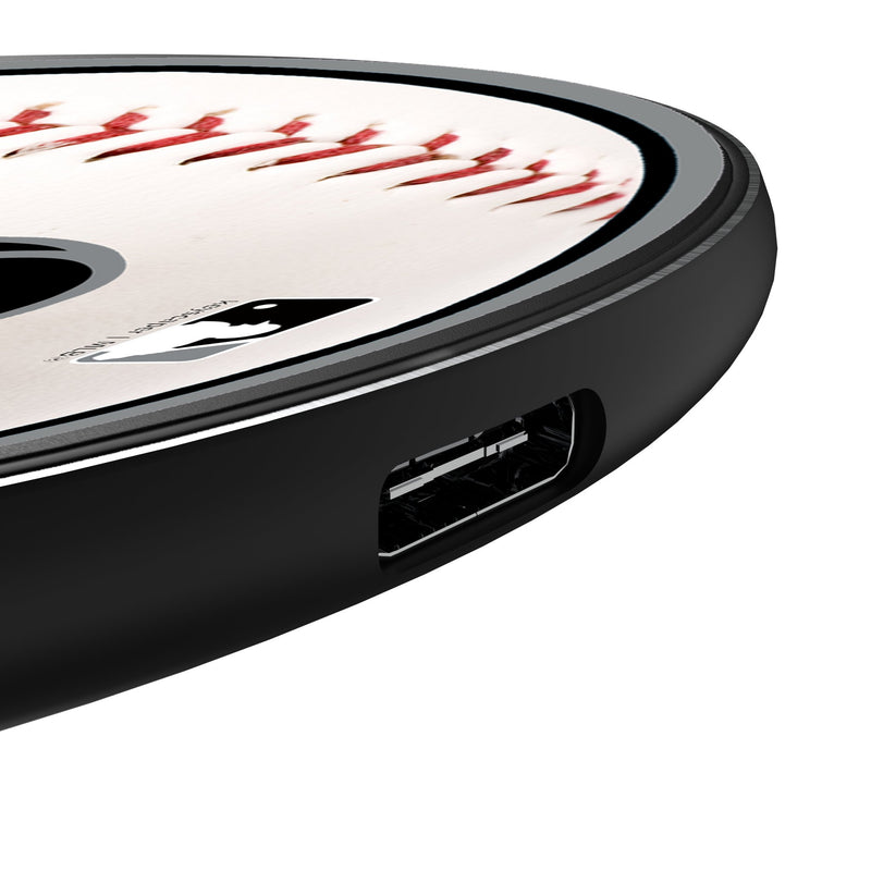 Chicago White Sox Baseball 15-Watt Wireless Charger Detail.Jpg