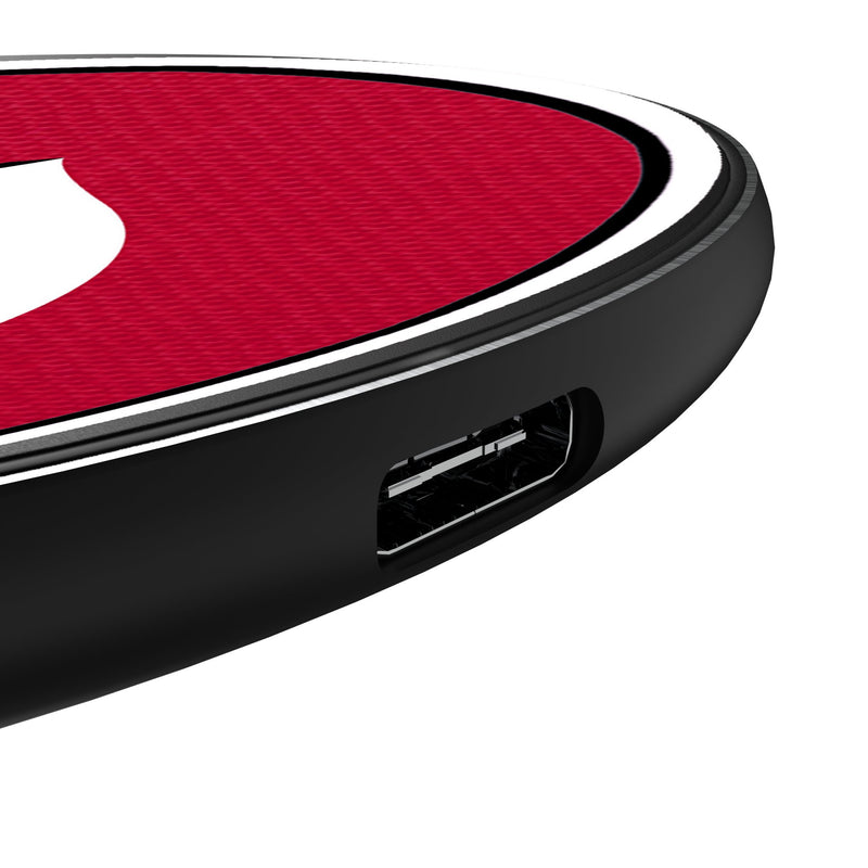 Cincinnati Reds Personalized Endzone Solid 15-Watt Wireless Charger Detail.Jpg