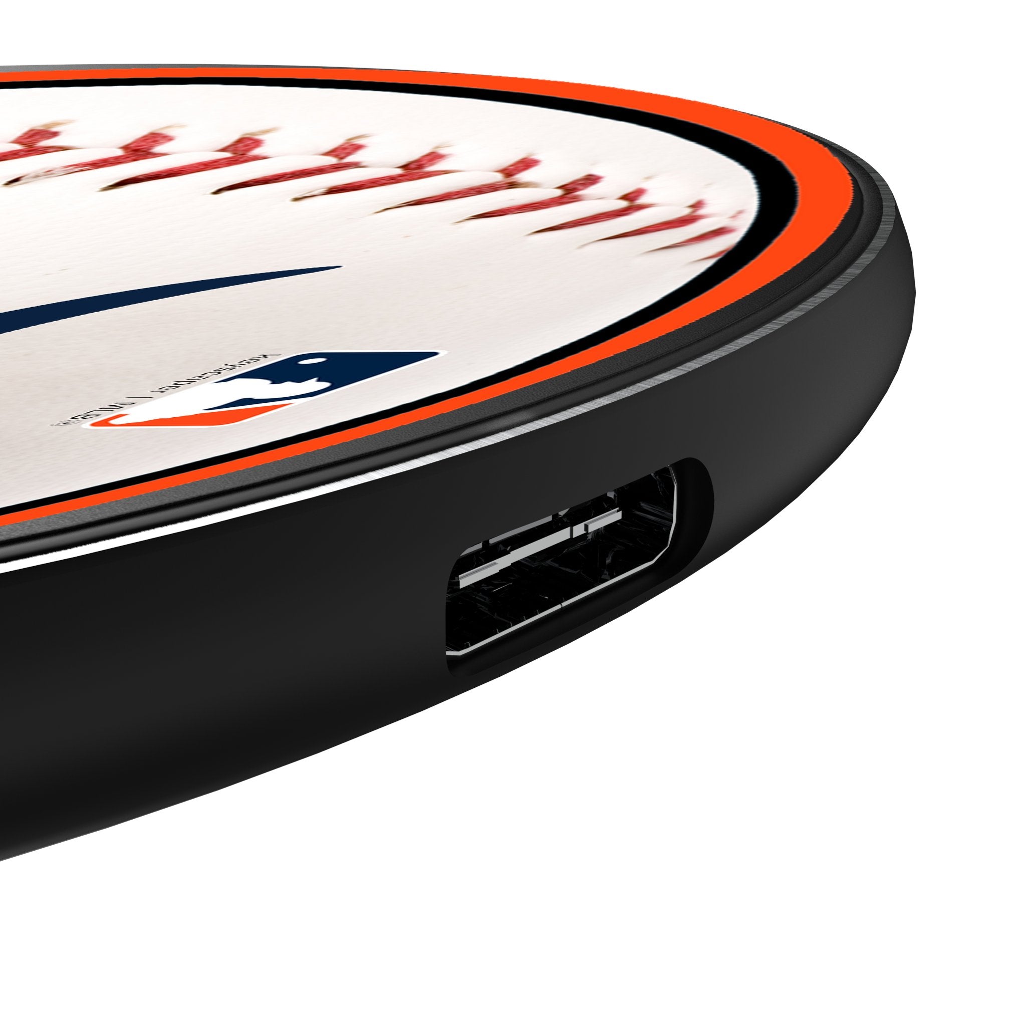 Detroit Tigers Baseball 15-Watt Wireless Charger Detail.Jpg