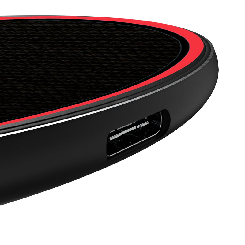 Miami Marlins Personalized Endzone Solid 15-Watt Wireless Charger Detail.Jpg