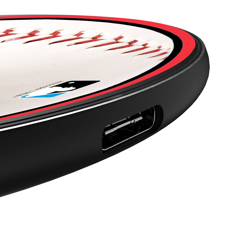 Miami Marlins Baseball 15-Watt Wireless Charger Detail.Jpg