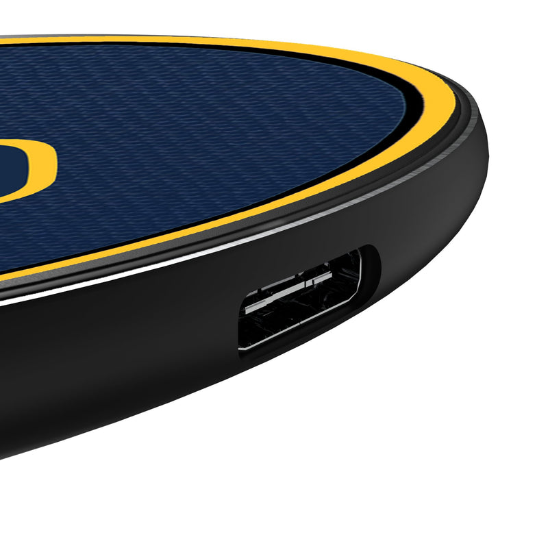 Milwaukee Brewers Personalized Endzone Solid 15-Watt Wireless Charger Detail.Jpg