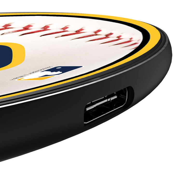 Milwaukee Brewers Baseball 15-Watt Wireless Charger Detail.Jpg