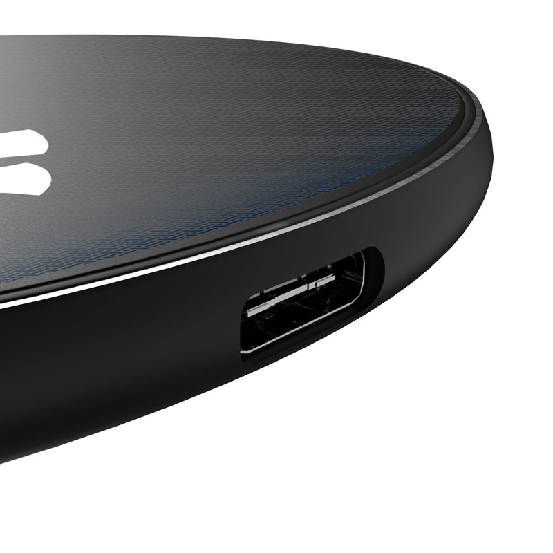 New York Yankees Linen 15-Watt Wireless Charger Detail.Jpg
