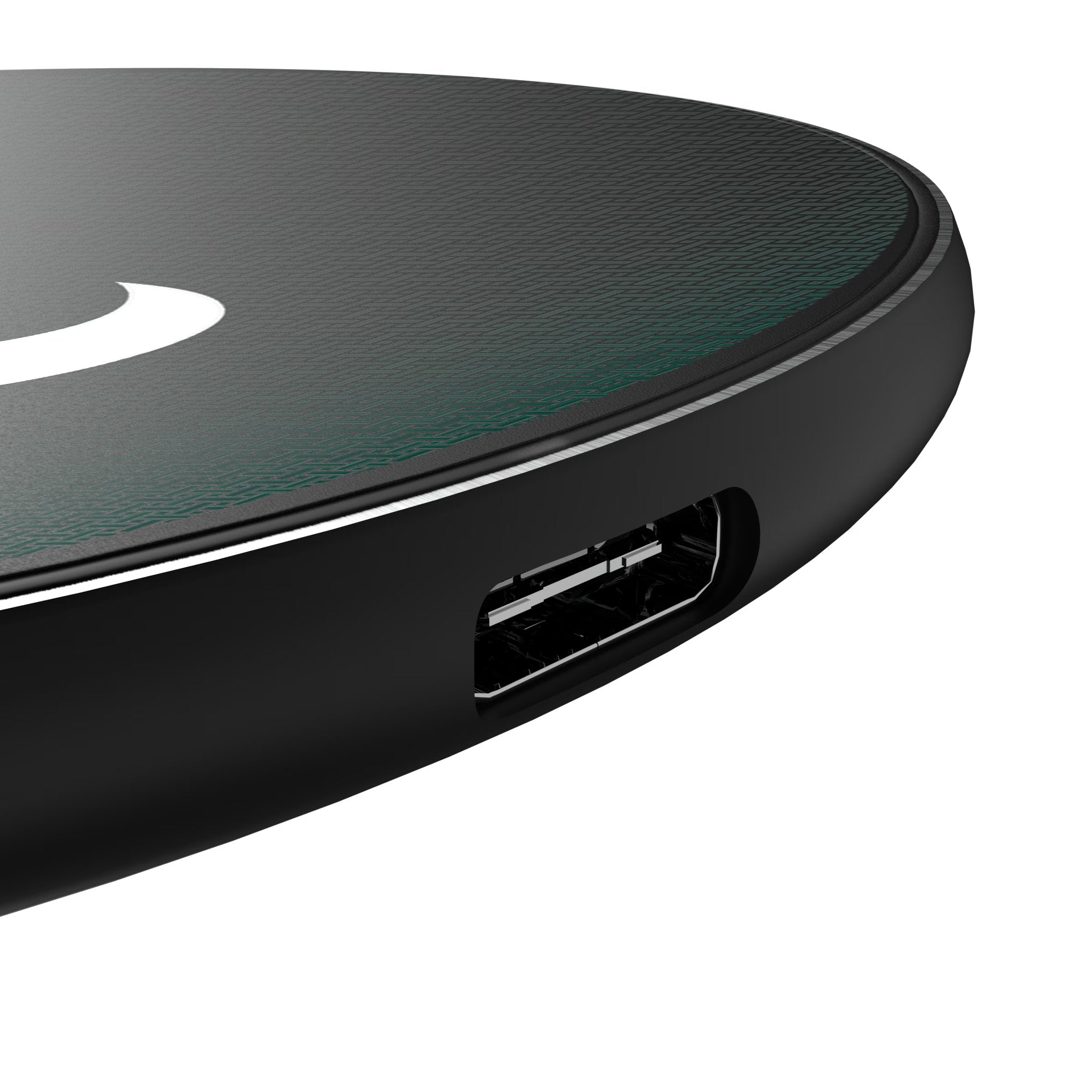 Oakland Athletics Linen 15-Watt Wireless Charger Detail.Jpg
