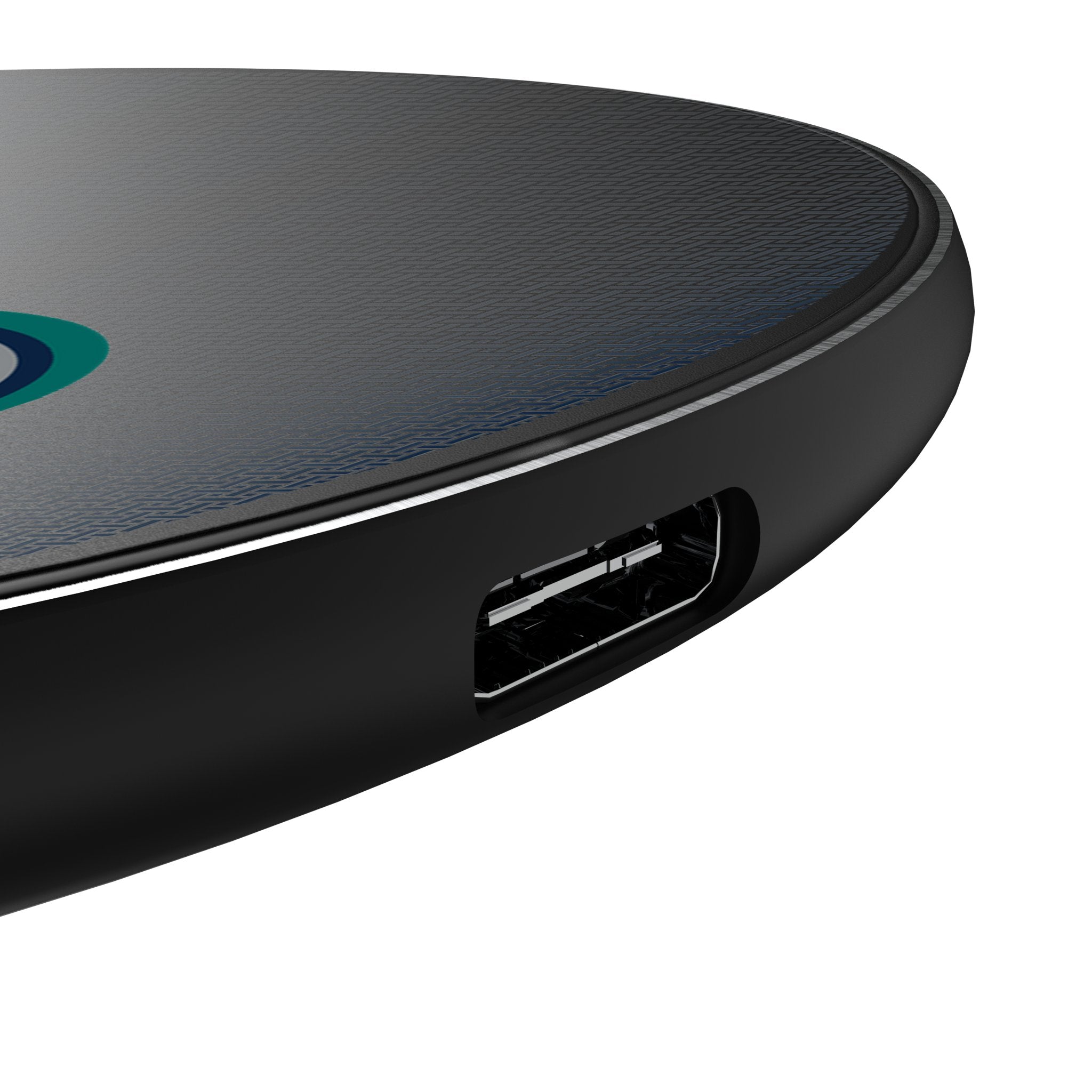 Seattle Mariners Linen 15-Watt Wireless Charger Detail.Jpg