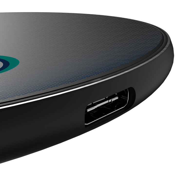Seattle Mariners Linen 15-Watt Wireless Charger Detail.Jpg