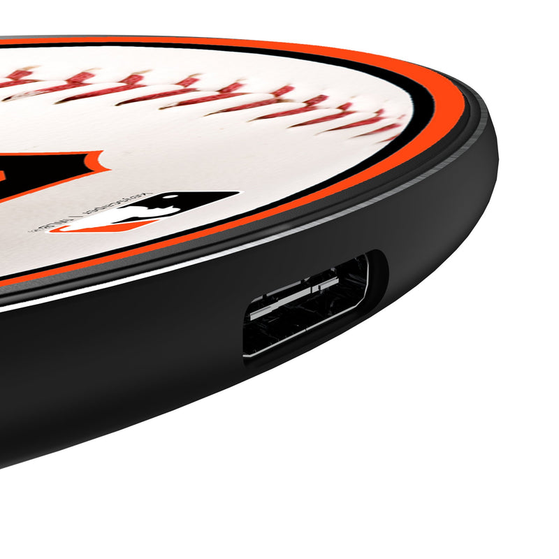 San Francisco Giants Baseball 15-Watt Wireless Charger Detail.Jpg