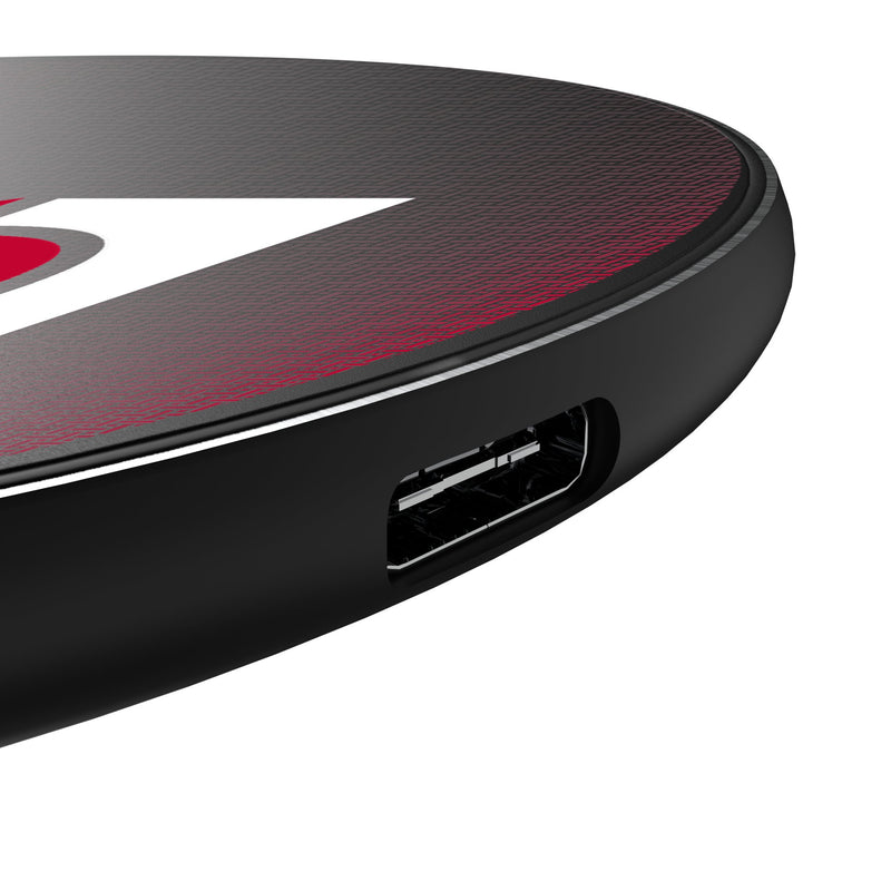 Texas Rangers Linen 15-Watt Wireless Charger Detail.Jpg