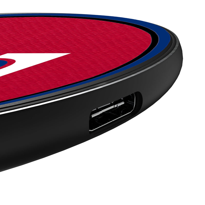 Texas Rangers Personalized Endzone Solid 15-Watt Wireless Charger Detail.Jpg