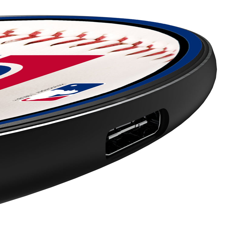 Texas Rangers Baseball 15-Watt Wireless Charger Detail.Jpg