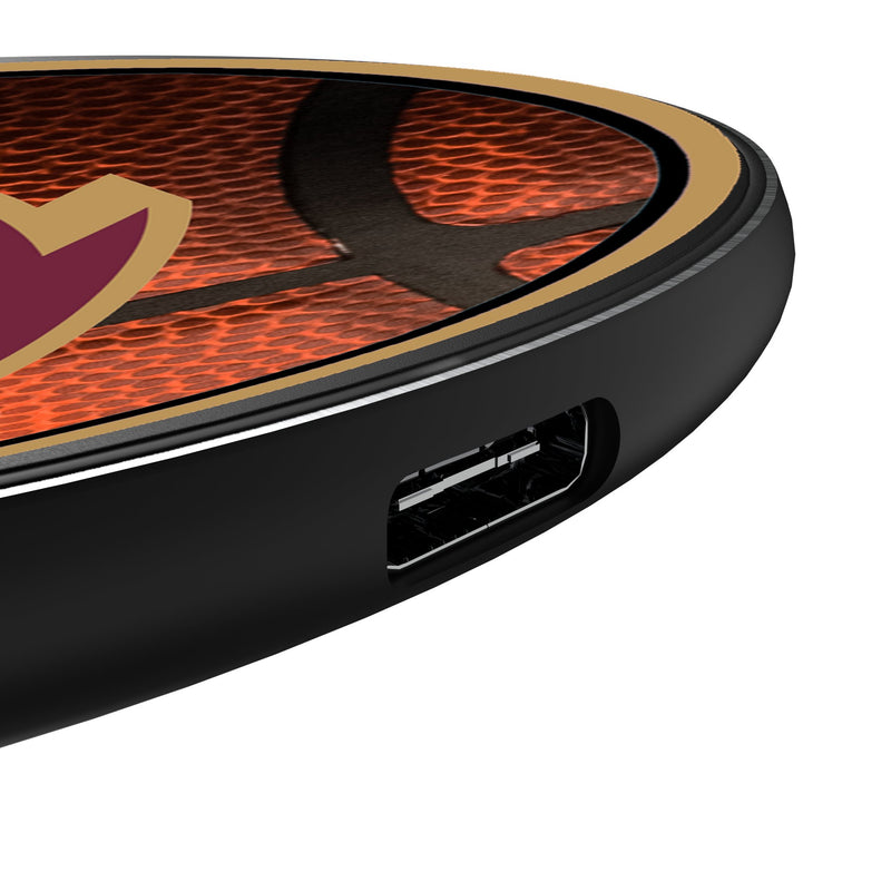 Cleveland Cavaliers Basketball 15-Watt Wireless Charger Detail.Jpg
