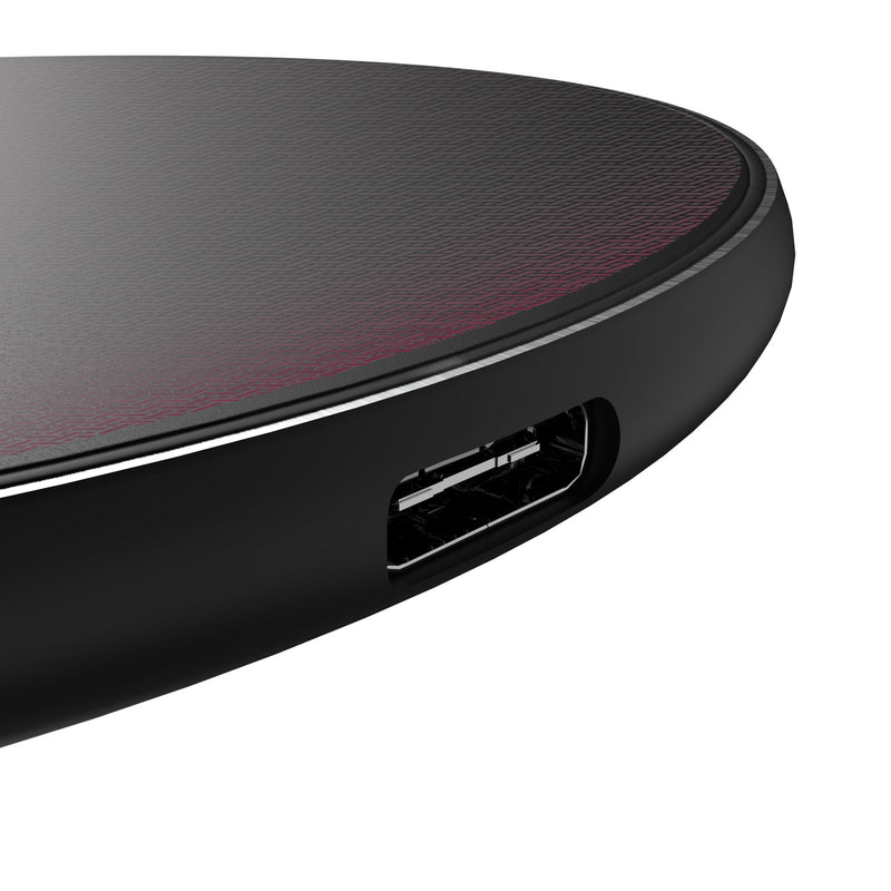 Cleveland Cavaliers Linen 15-Watt Wireless Charger Detail.Jpg