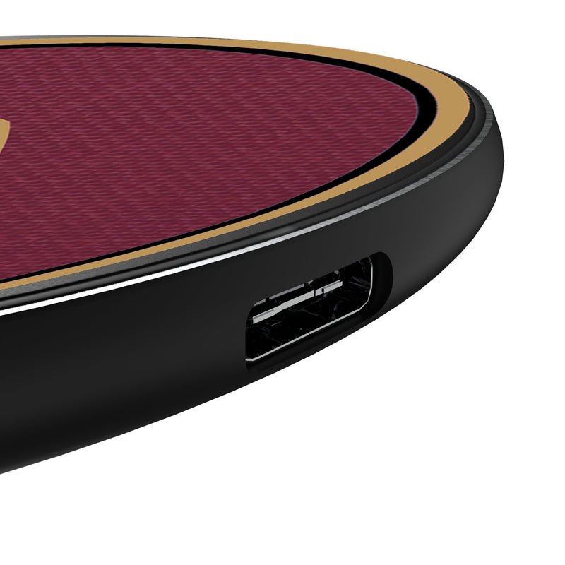 Cleveland Cavaliers Solid 15-Watt Wireless Charger Detail.Jpg