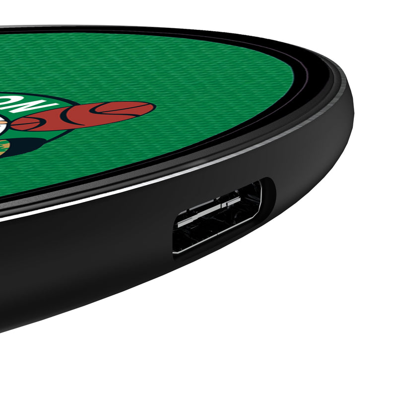 Boston Celtics Personalized Endzone Solid 15-Watt Wireless Charger Detail.Jpg