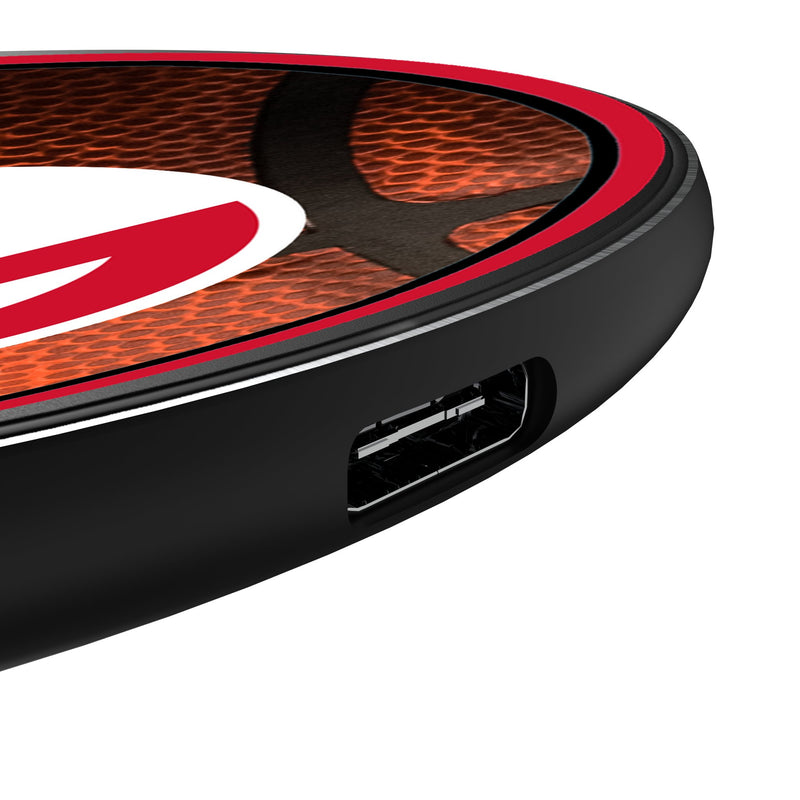 Atlanta Hawks Basketball 15-Watt Wireless Charger Detail.Jpg