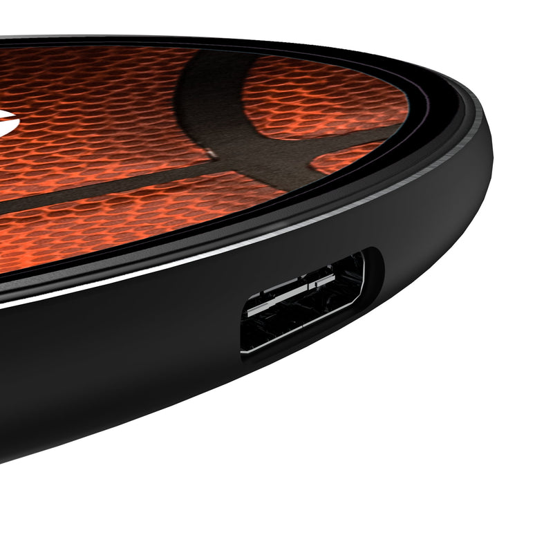 Utah Jazz Basketball 15-Watt Wireless Charger Detail.Jpg