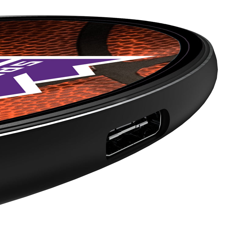 Sacramento Kings Basketball 15-Watt Wireless Charger Detail.Jpg