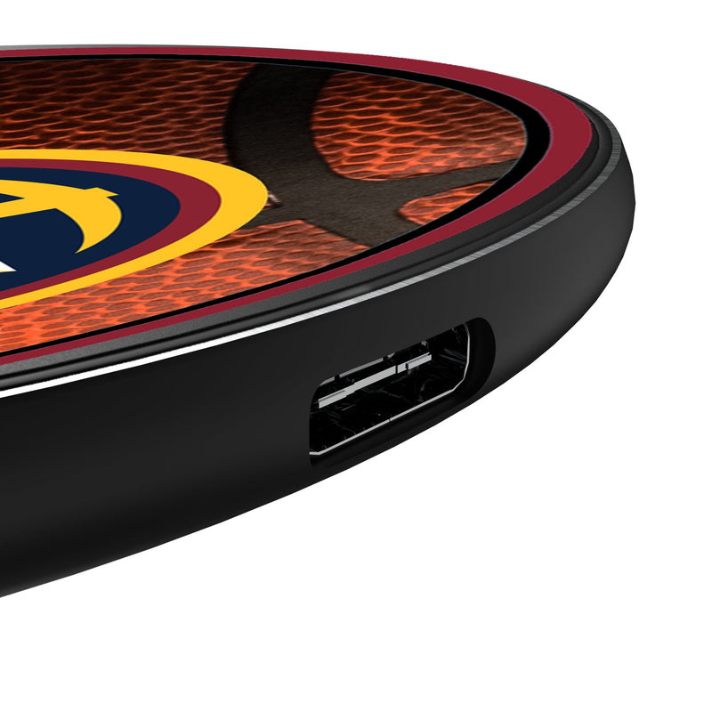 Denver Nuggets Basketball 15-Watt Wireless Charger Detail.Jpg
