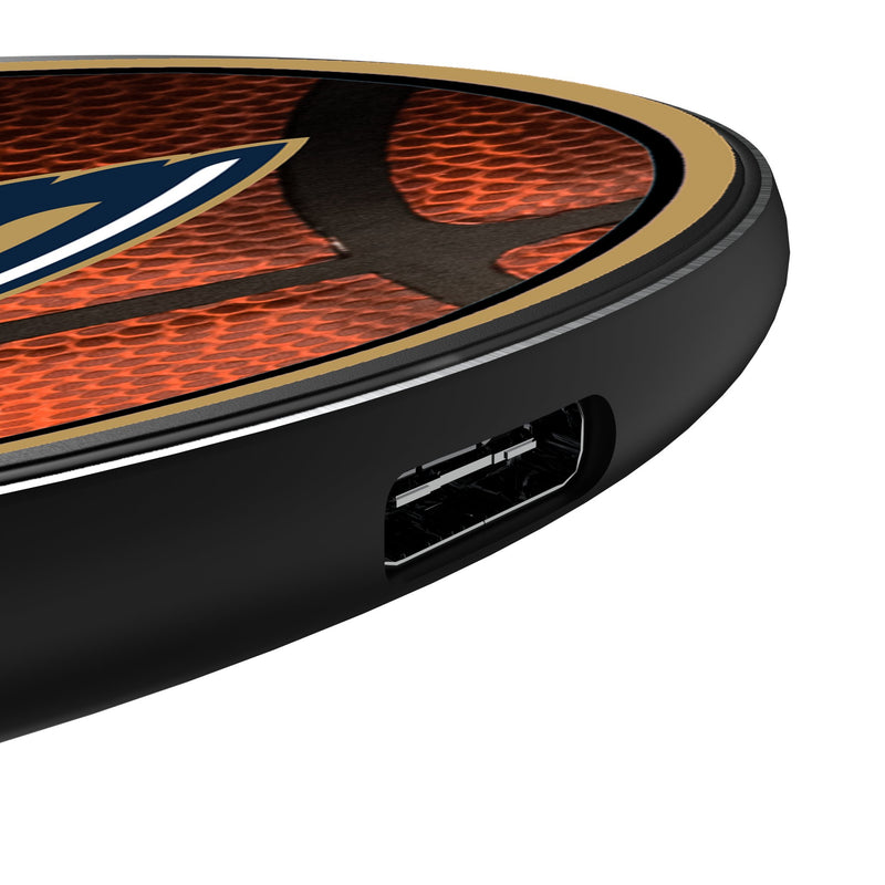 New Orleans Pelicans Basketball 15-Watt Wireless Charger Detail.Jpg