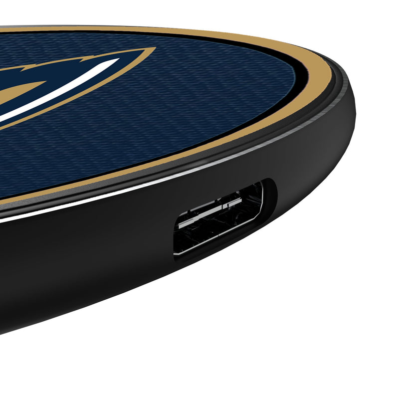 New Orleans Pelicans Personalized Endzone Solid 15-Watt Wireless Charger Detail.Jpg