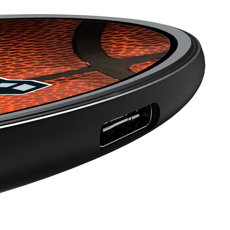 San Antonio Spurs Basketball 15-Watt Wireless Charger Detail.Jpg