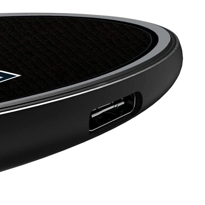 San Antonio Spurs Solid 15-Watt Wireless Charger Detail.Jpg