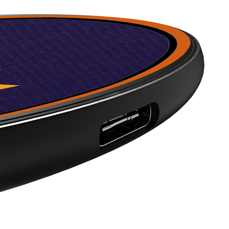 Phoenix Suns Personalized Endzone Solid 15-Watt Wireless Charger Detail.Jpg
