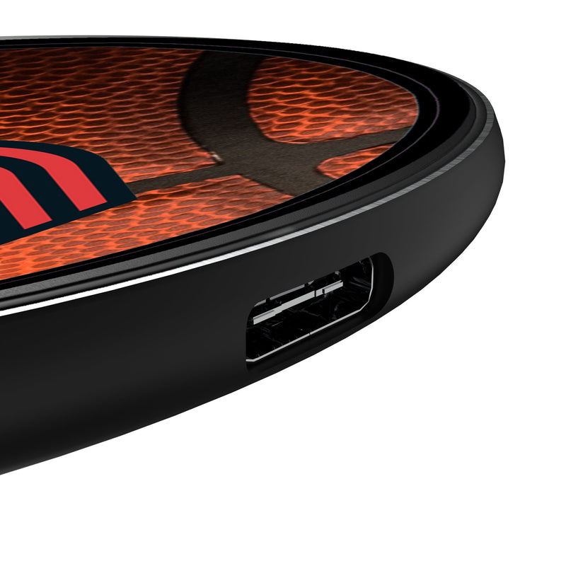 Portland Trail Blazers Basketball 15-Watt Wireless Charger Detail.Jpg