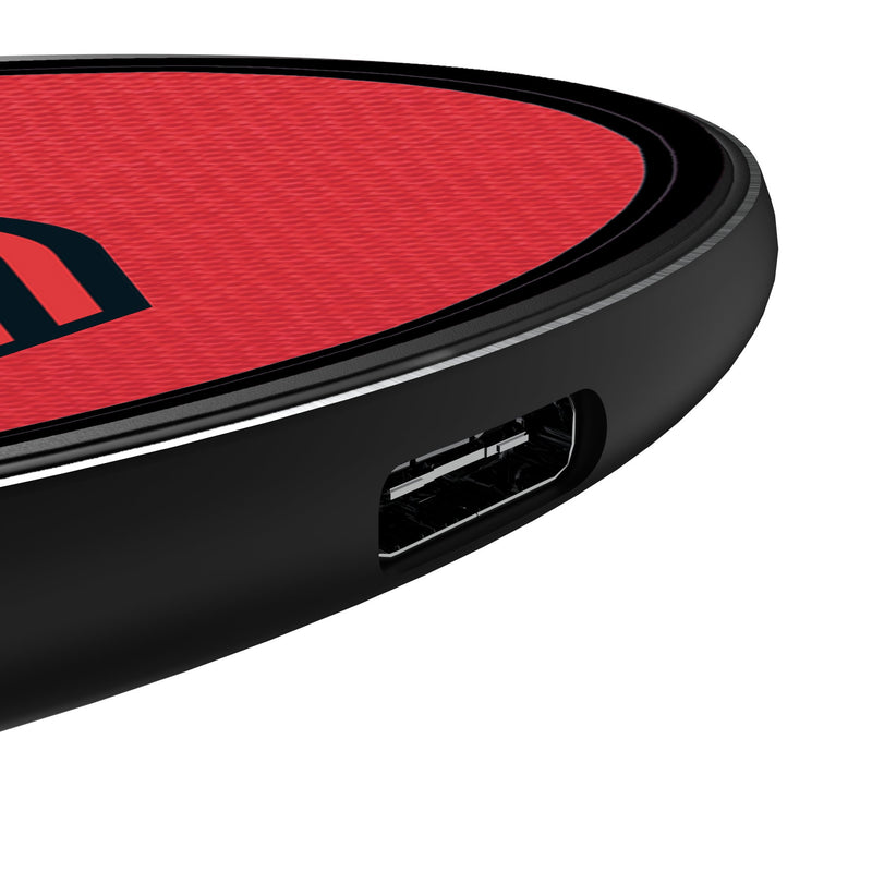 Portland Trail Blazers Personalized Endzone Solid 15-Watt Wireless Charger Detail.Jpg