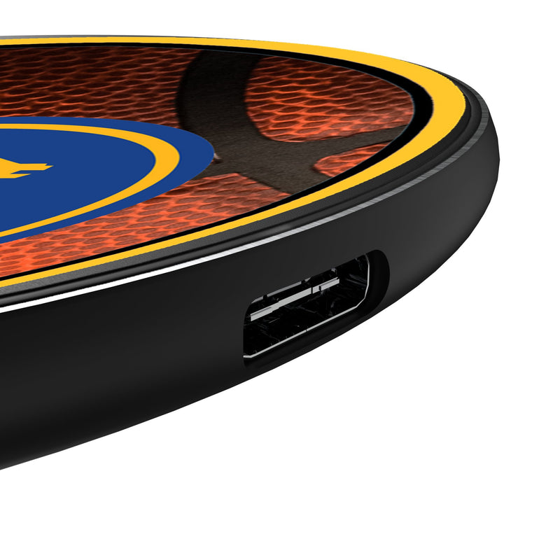 Golden State Warriors Basketball 15-Watt Wireless Charger Detail.Jpg