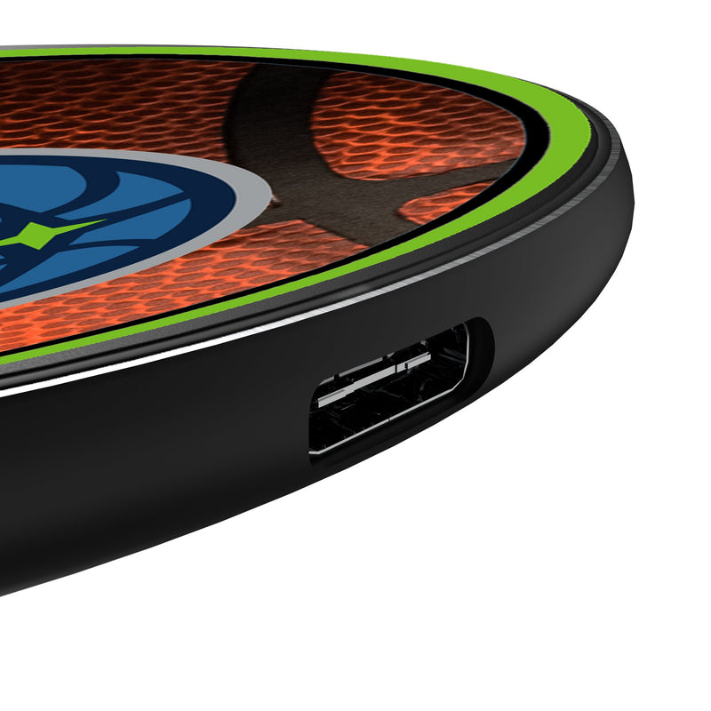 Minnesota Timberwolves Basketball 15-Watt Wireless Charger Detail.Jpg