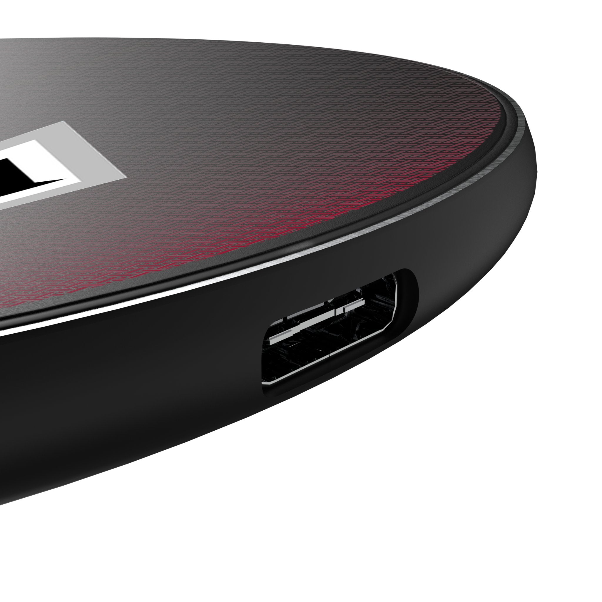 Atlanta Falcons Linen 15-Watt Wireless Charger Detail.Jpg