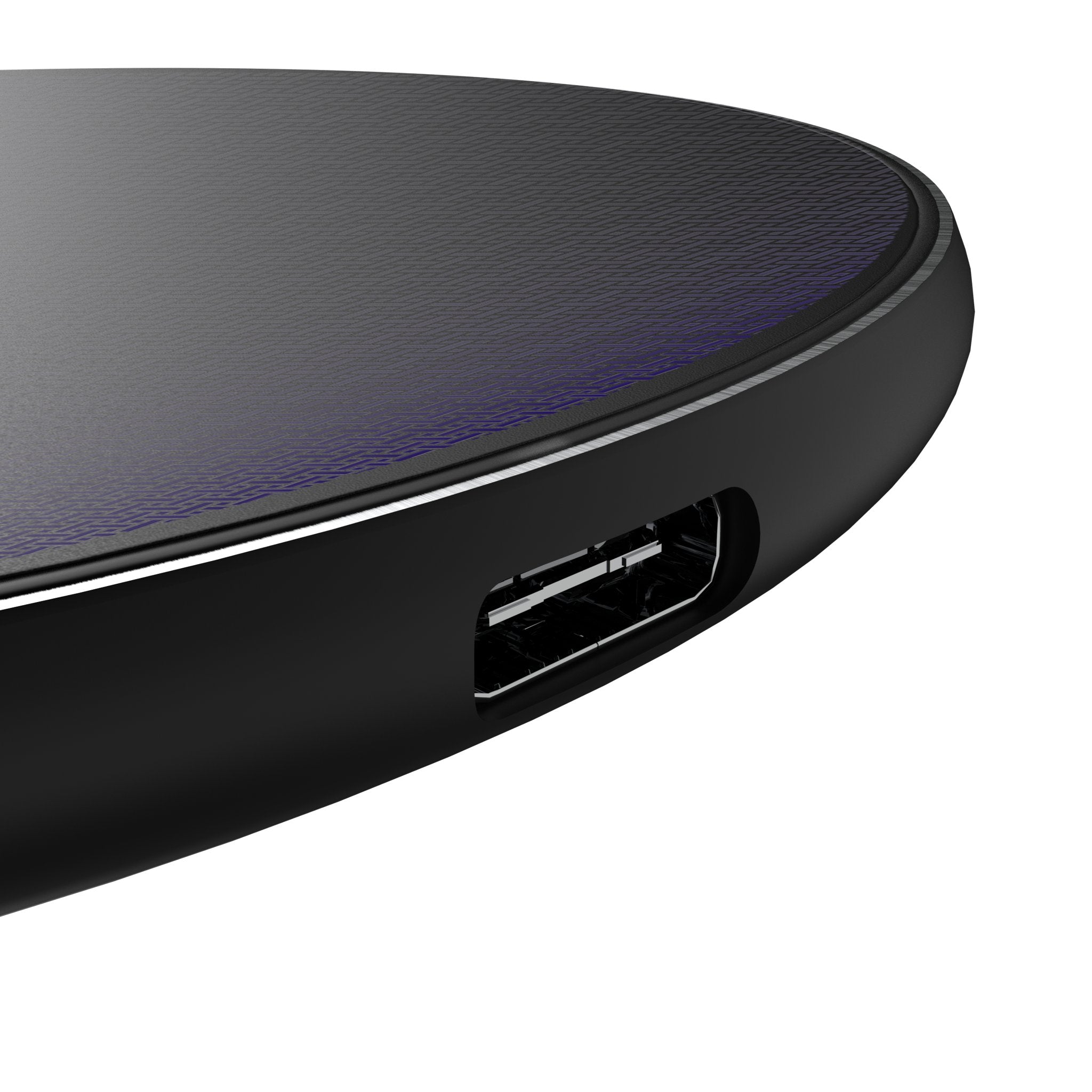 Baltimore Ravens Linen 15-Watt Wireless Charger Detail.Jpg