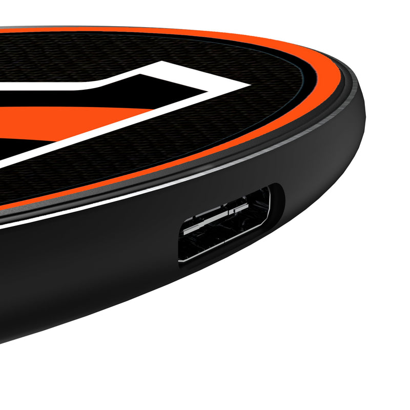 Cincinnati Bengals Personalized Endzone Solid 15-Watt Wireless Charger Detail.Jpg
