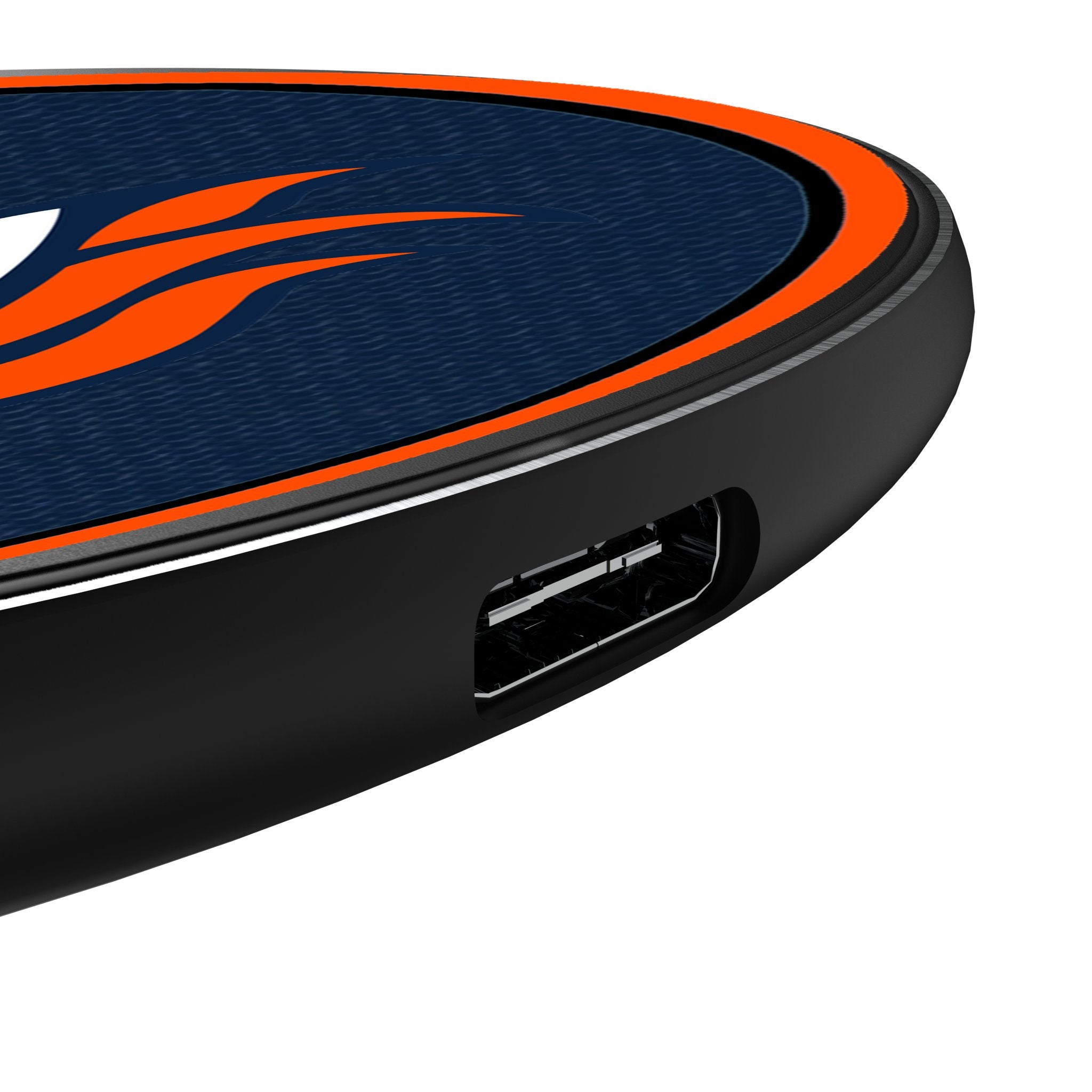Denver Broncos Stripe 15-Watt Wireless Charger Detail.Jpg